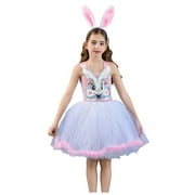 Baby Girl Easter Dress Sleeveless Smocked Bunny Carrot Tulle Tutu Bodysuit My 1st Easter Outfit Tutu Dress Toddler Girl Easter Dress